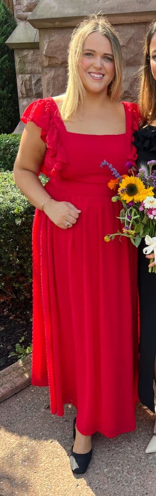 Ruby Red Ruffled Maxi – The Ultimate Guest Gown - Image 1