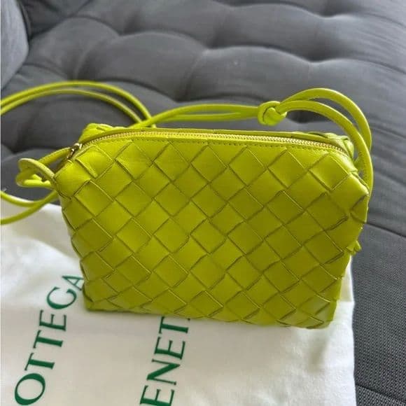 Bottega Veneta Mini Loop Camera Bag, Acid Kiwi - Image 5