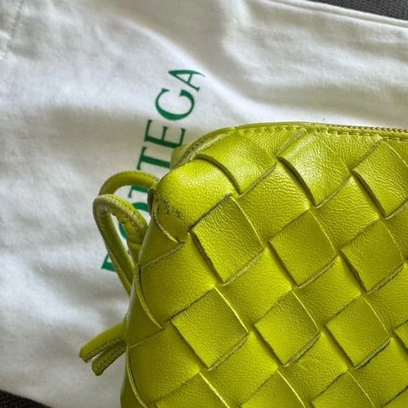 Bottega Veneta Mini Loop Camera Bag, Acid Kiwi - Image 1