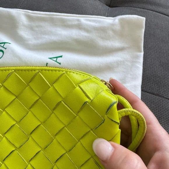 Bottega Veneta Mini Loop Camera Bag, Acid Kiwi - Image 3