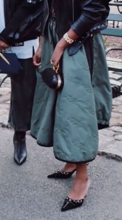 Ice Studios Military Green Puff Skirt - Image 2