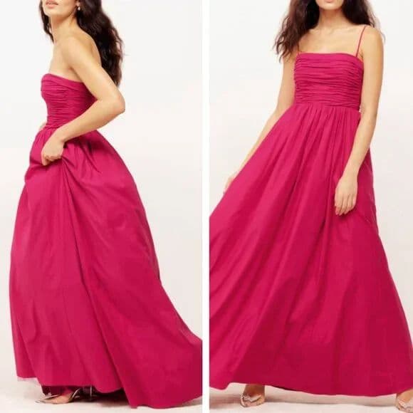 Reformation Kastoria Dress in Rhubarb Size 0 - Image 2