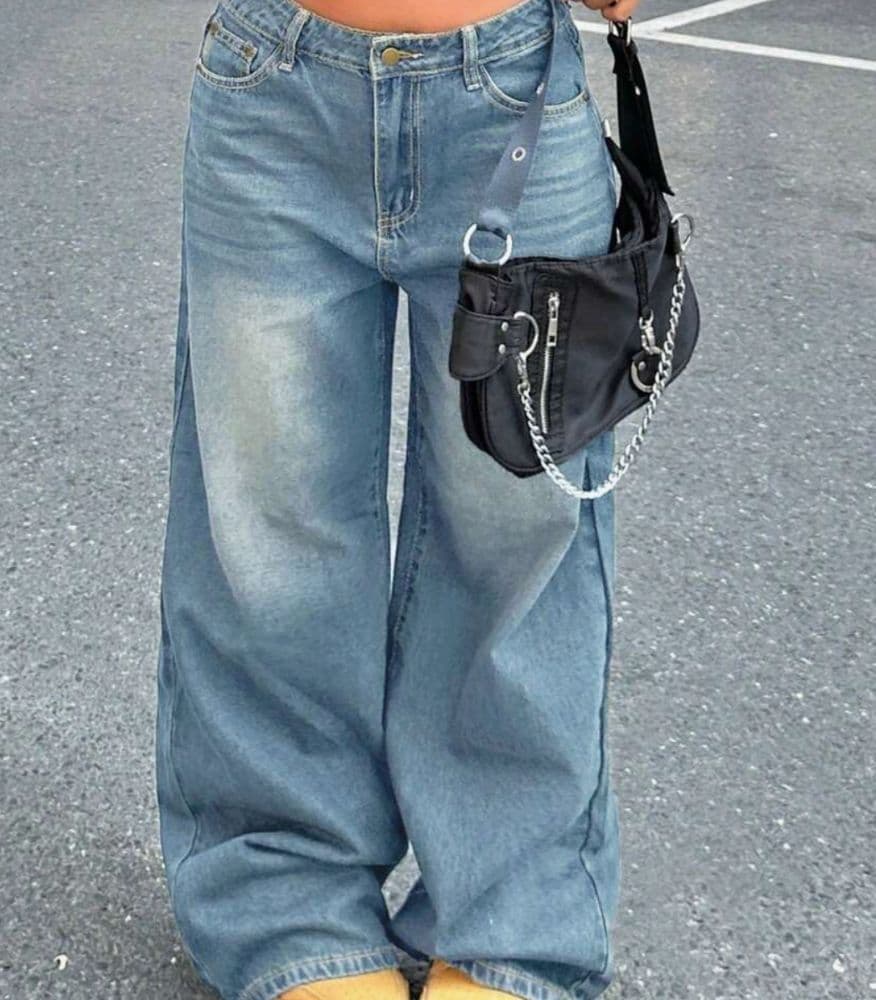 Loose-Fit Straight Boyfriend Jeans With Vintage Look Casual - Image 2