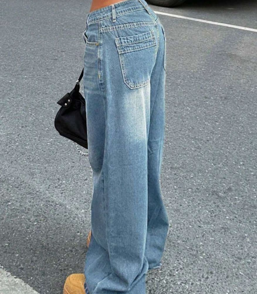 Loose-Fit Straight Boyfriend Jeans With Vintage Look Casual - Image 3