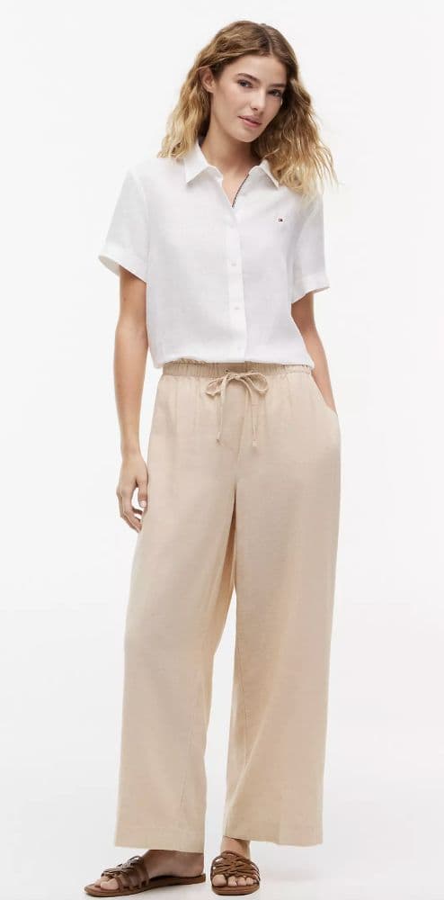 Tommy Hilfiger Short Sleeve Linen-Blend Shirt - Image 2