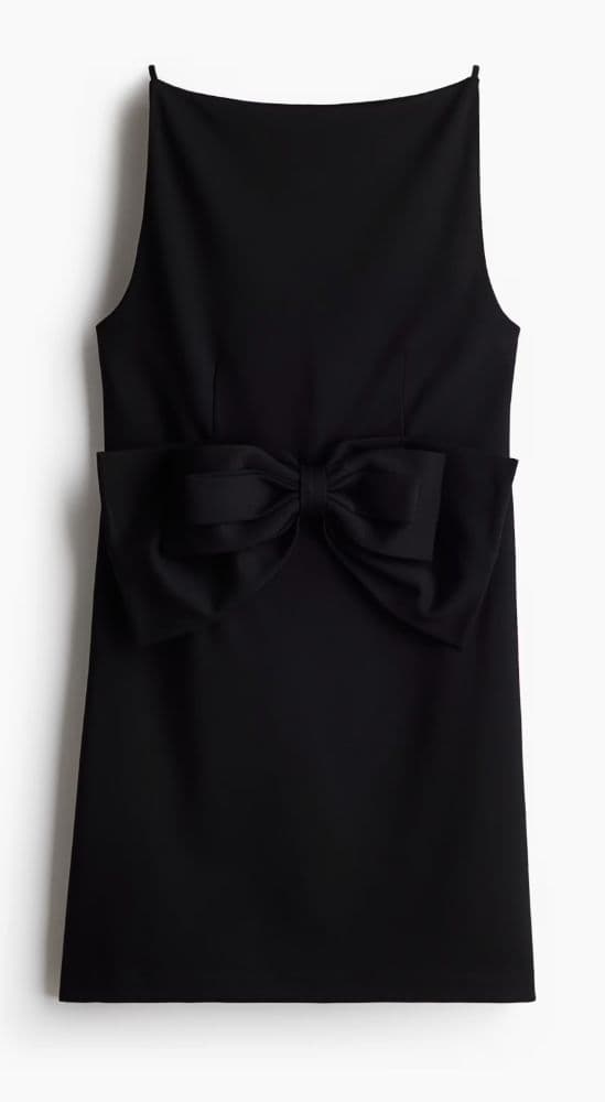Bow-Detail Sleeveless Short Dress - Image 2