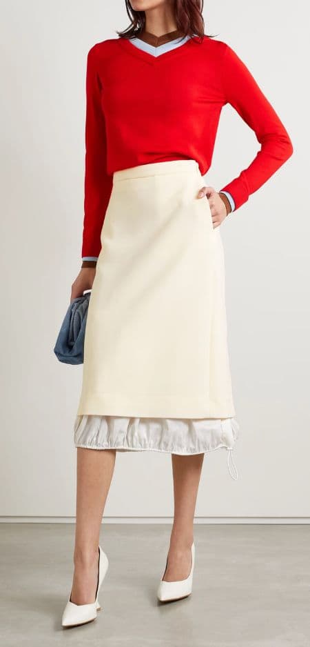 Tory Buch Beige Midi Skirt - Image 1