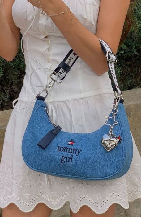 Tommy Girl Denim Shoulder Bag - Image 1