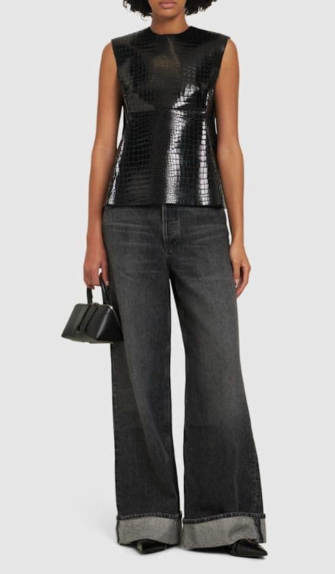 Tory Burch Croc Embossed Top - Image 1