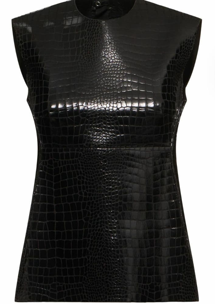 Tory Burch Croc Embossed Top - Image 2