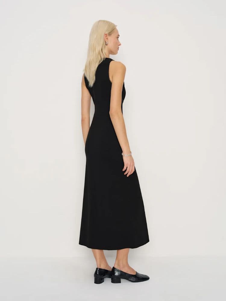 Reformation Midi Knit Dress in Black - Image 2