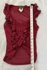 Vintage 90s Y2K Bebe Red Ruffle Bebe Top Small Size 4 - Image 2