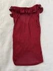 Vintage 90s Y2K Bebe Red Ruffle Bebe Top Small Size 4 - Image 4