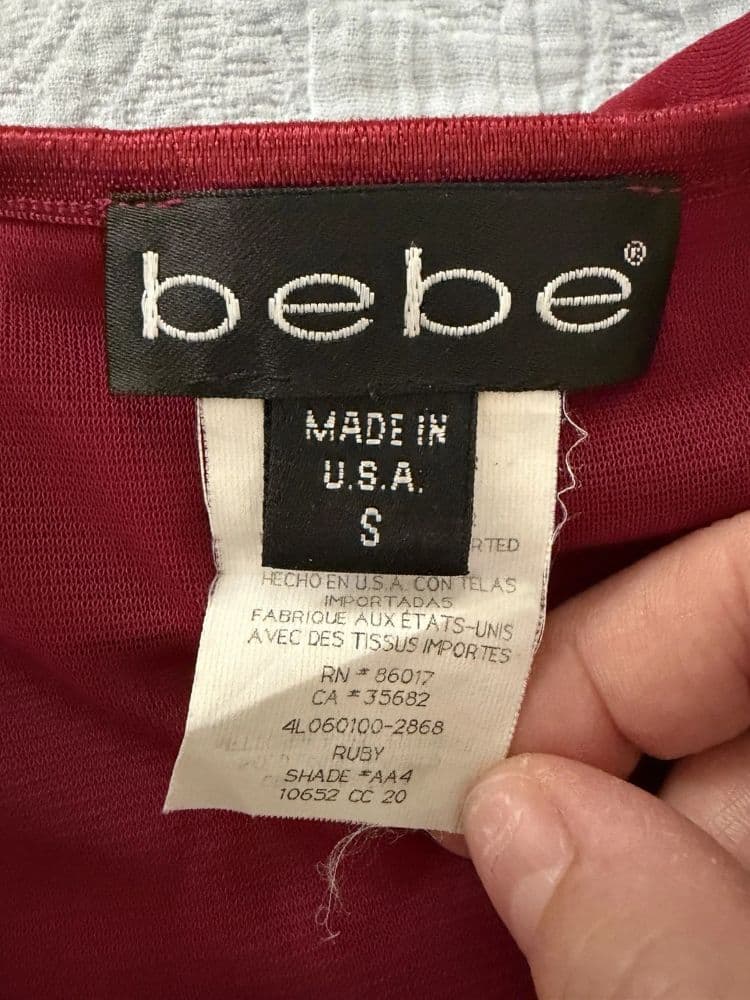 Vintage 90s Y2K Bebe Red Ruffle Bebe Top Small Size 4 - Image 5