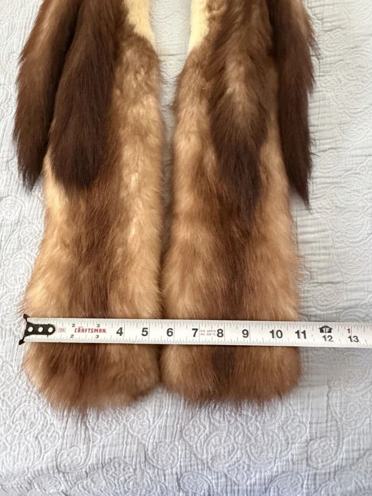 Vintage Brown Fox Fur Stole Scarf Mob Wife - Image 2