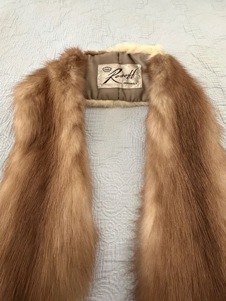 Vintage Brown Fox Fur Stole Scarf Mob Wife - Image 4