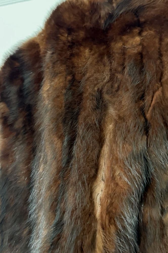 Vintage Sable Brown Mink Fur Vest Size Small/Medium Old Money - Image 4