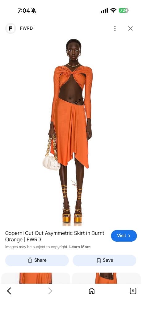 Coperni Cut Out Set in Burnt Orange - Image 1