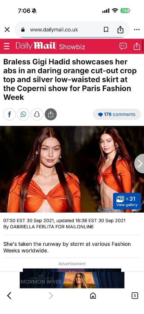 Coperni Cut Out Set in Burnt Orange - Image 6