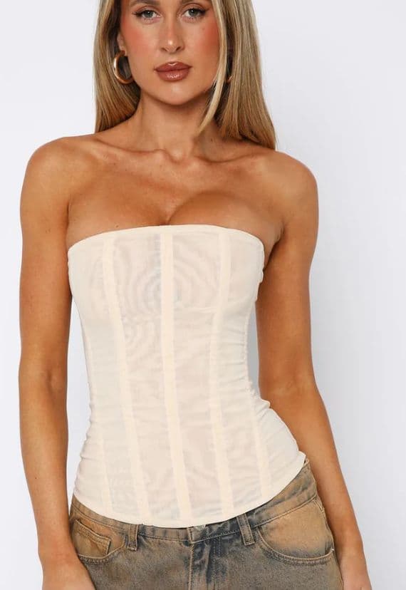 Cream Bustier Top - Image 2