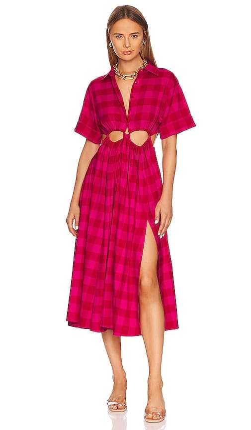 Cult Gaia Keegan Dress in Ghermez Rose - Image 3