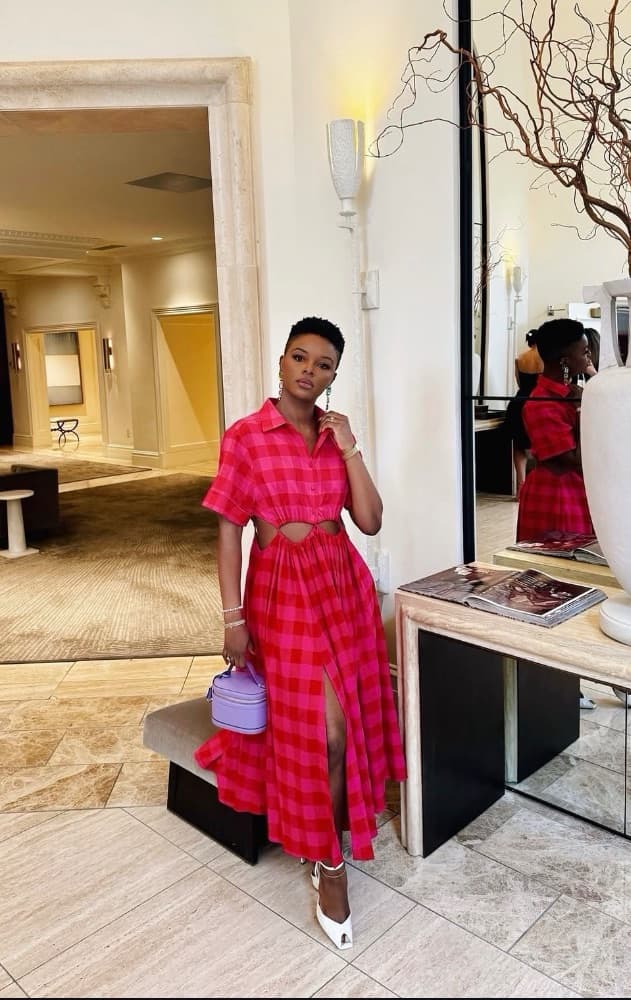 Cult Gaia Keegan Dress in Ghermez Rose - Image 1