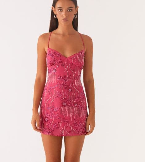 Vietta Sequin Cami Mini Dress - Fuchsia PepperMayo - Image 1