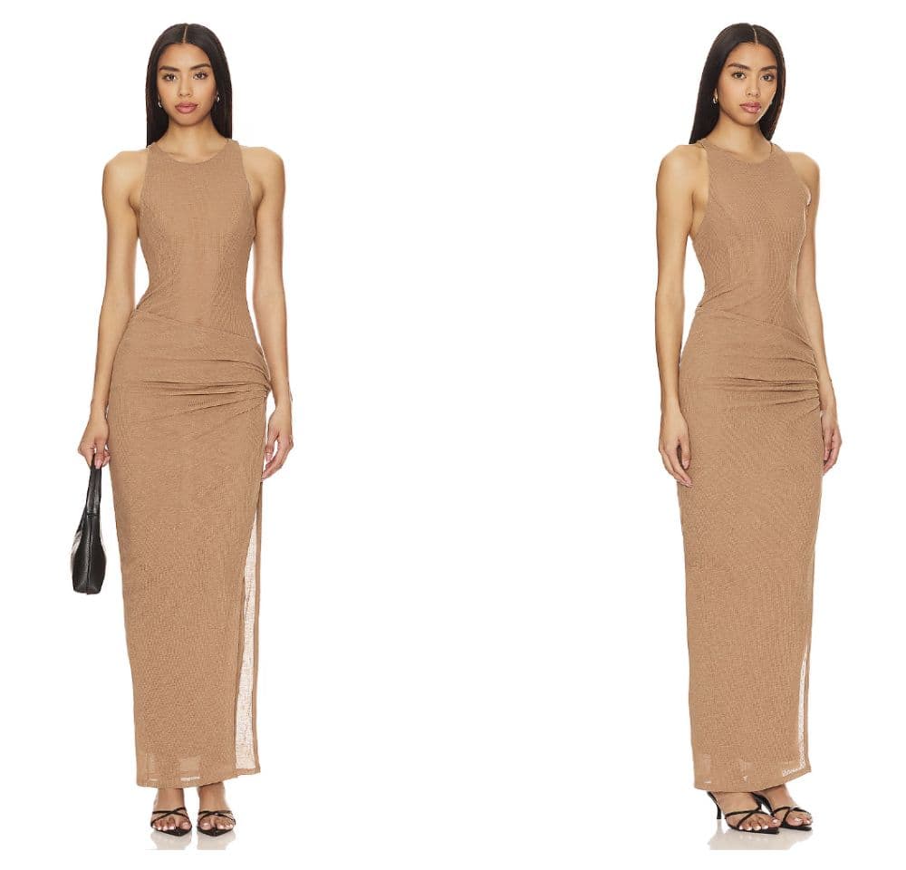 Revolve NBD Jolie Maxi Dress Nude - Image 1