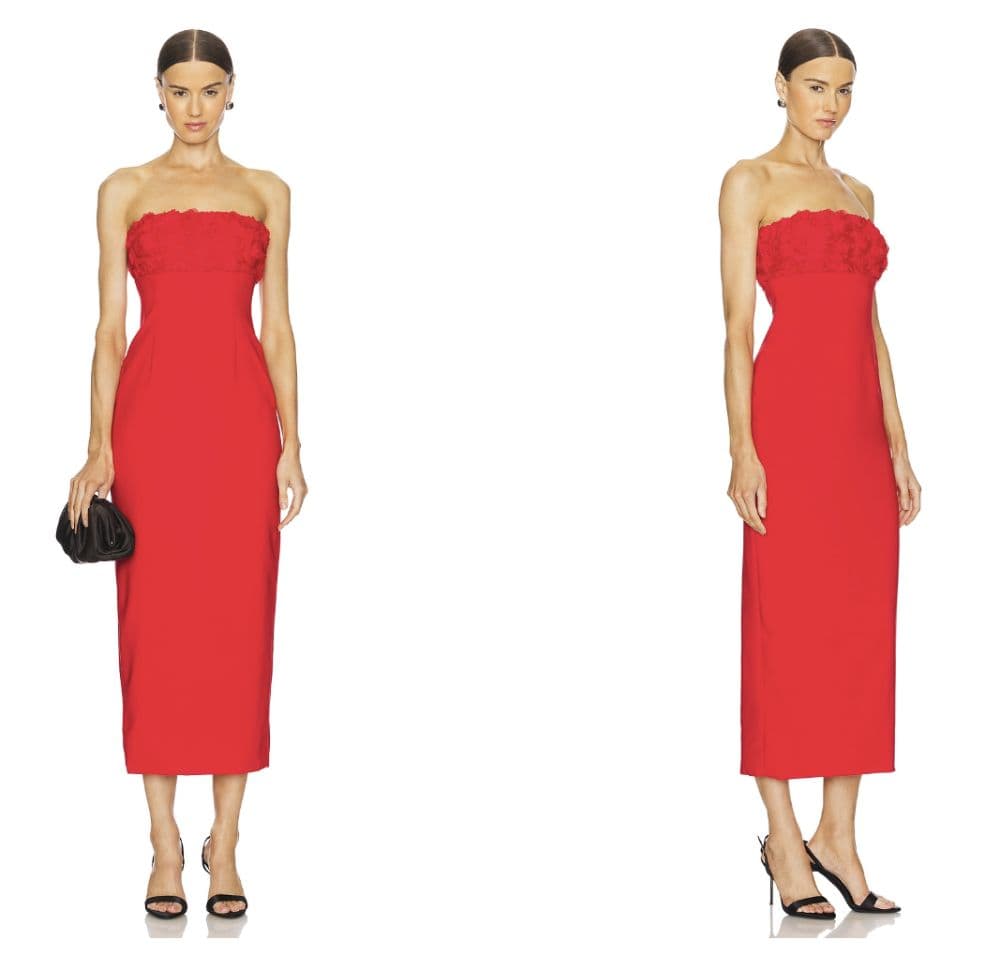 Revolve Runaway The Label Lottie Midi Dress Red - Image 1