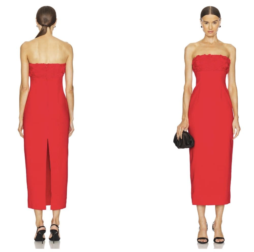 Revolve Runaway The Label Lottie Midi Dress Red - Image 2