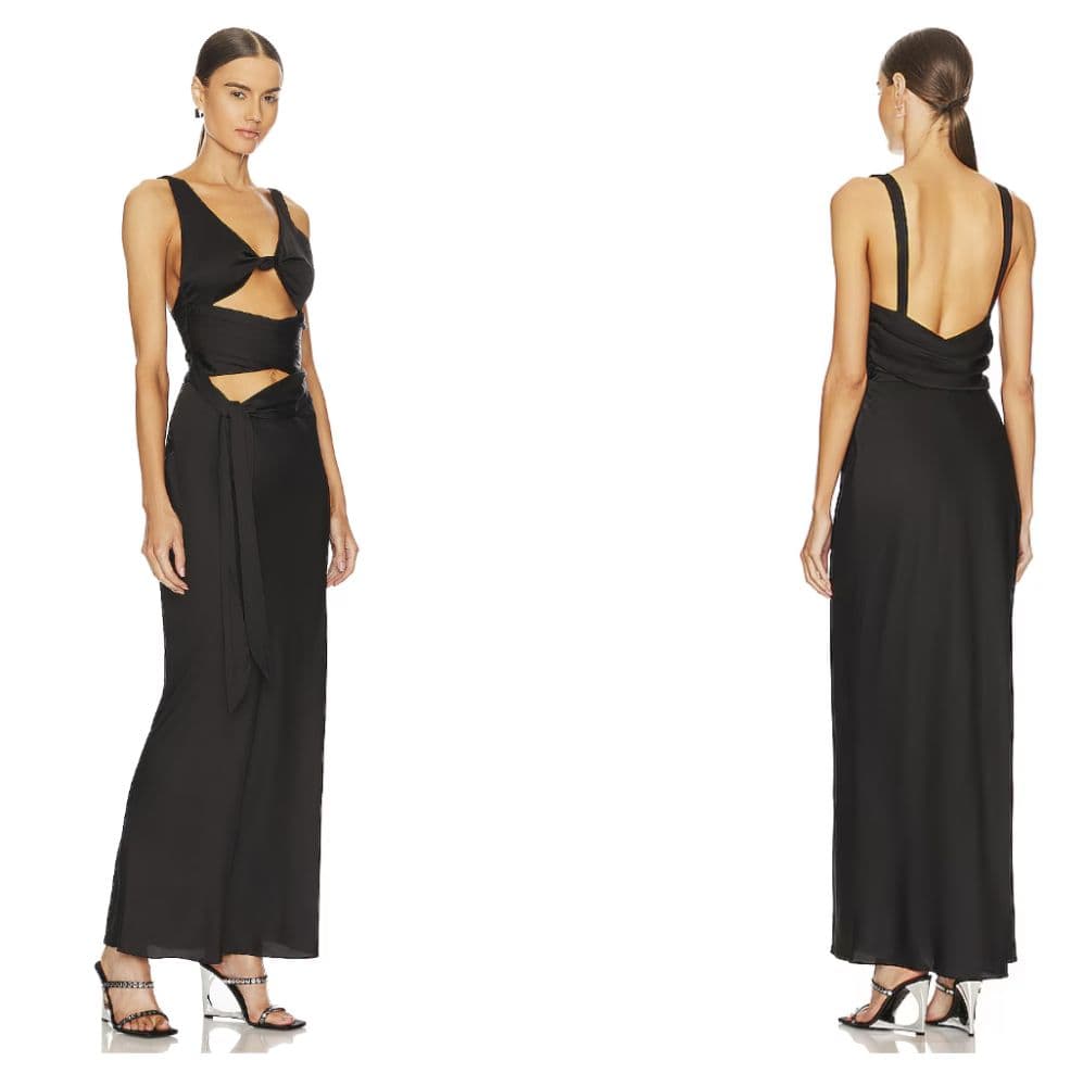 Revolve Wrapped Maxi Dress GUIZIO, black - Image 1