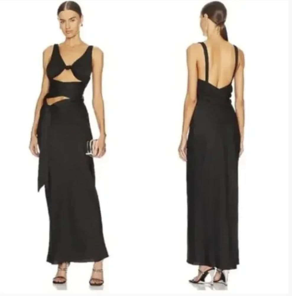 Revolve Wrapped Maxi Dress GUIZIO, black - Image 2