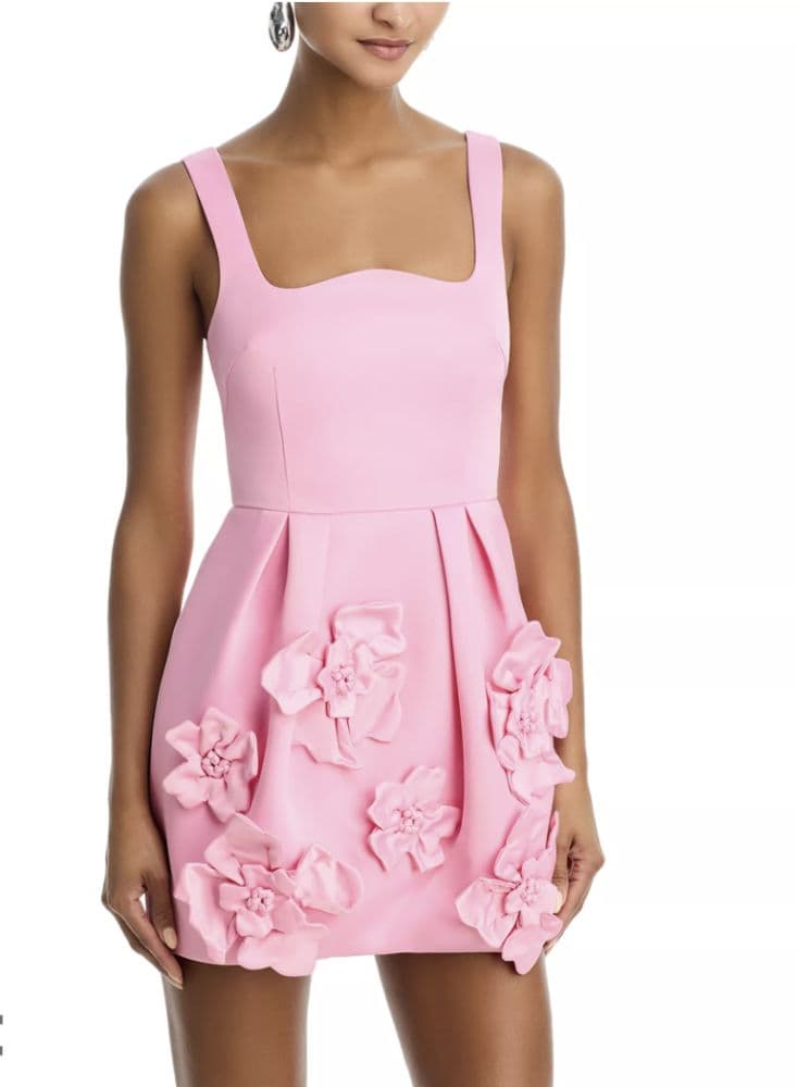 LEO LIN Piper Floral Appliqué Bell Mini Dress - Image 1