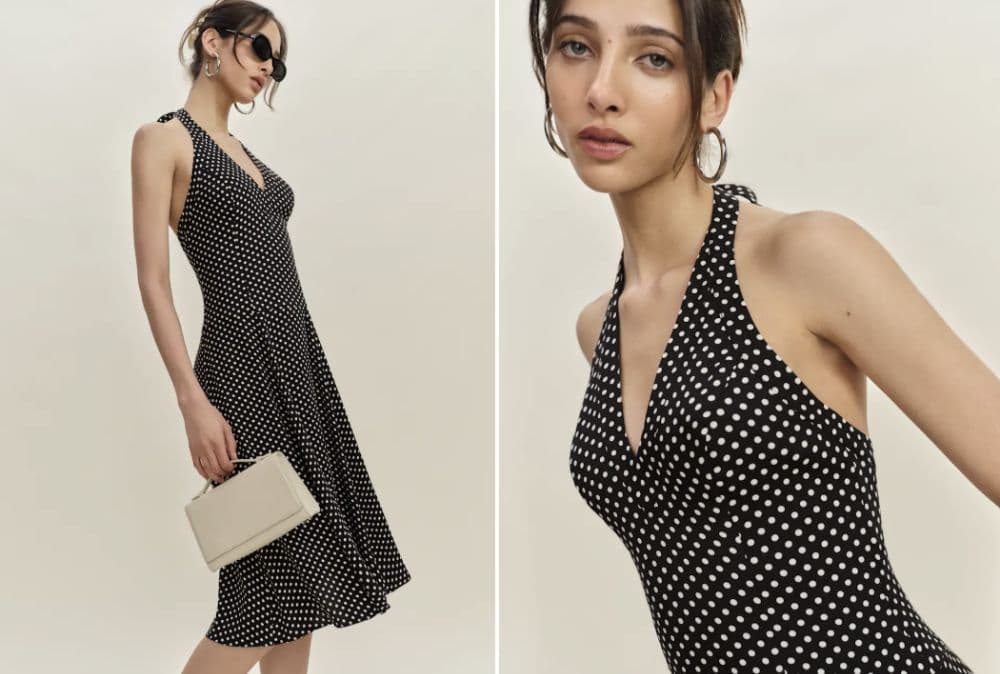 Reformation Sofia Dress Polka Dot - Image 1