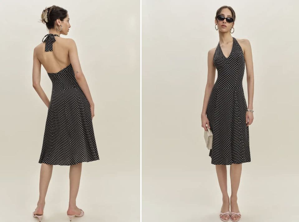 Reformation Sofia Dress Polka Dot - Image 2