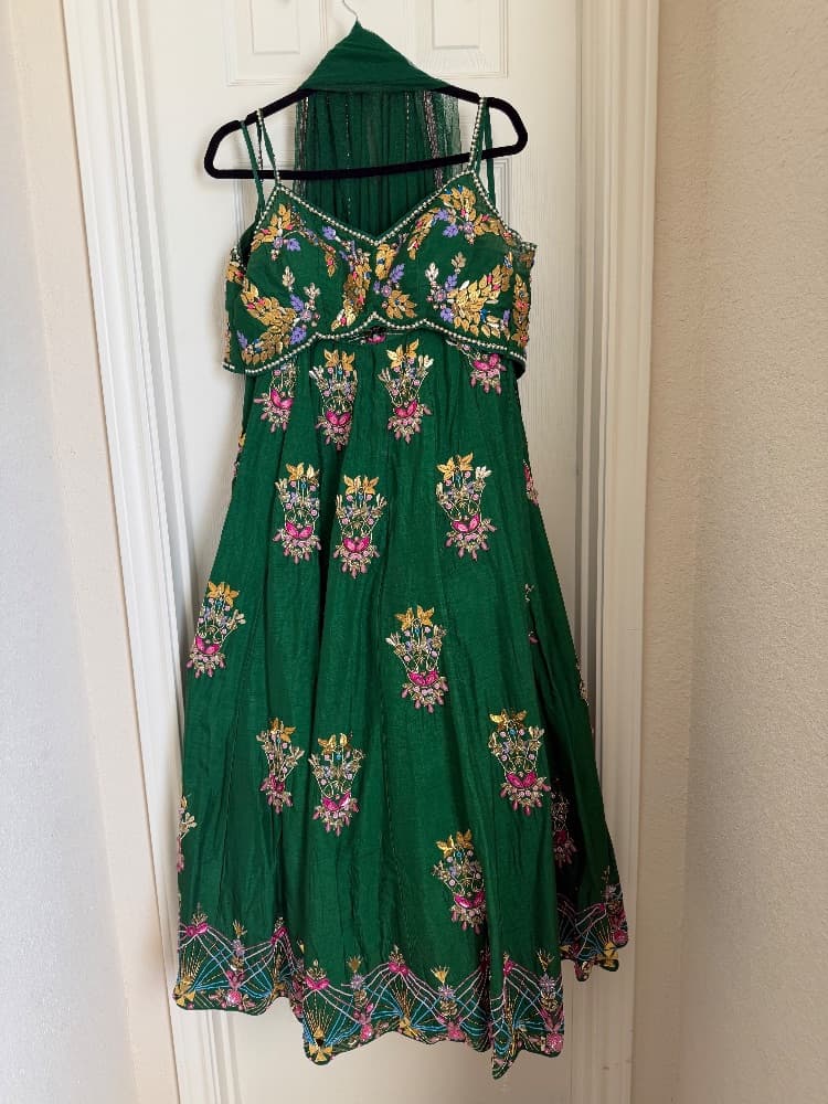 Green Lehenga - Image 2
