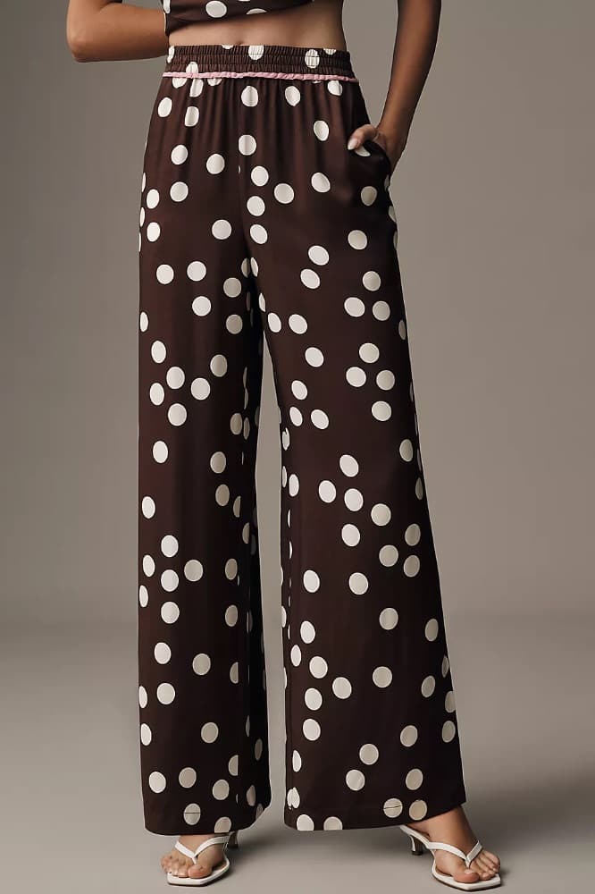 Maeve Strapless Swingy Top and Brooklin Printed Wide-Leg Pants Set - Image 4