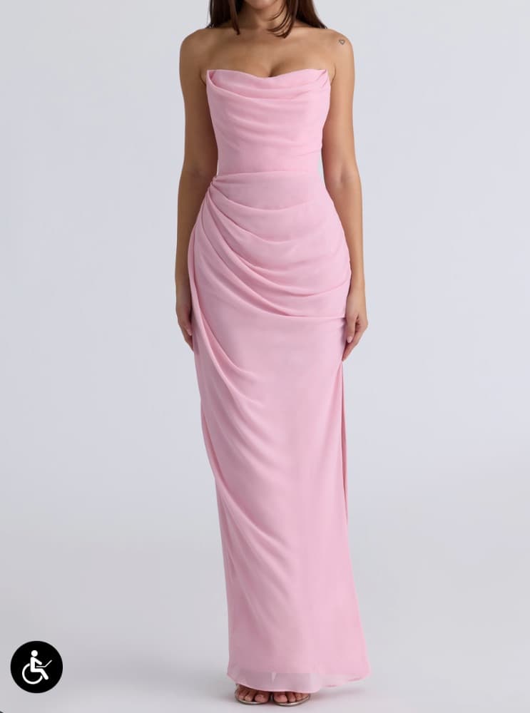 House of CB Adrienne Pink Corset Maxi Dress - Image 1