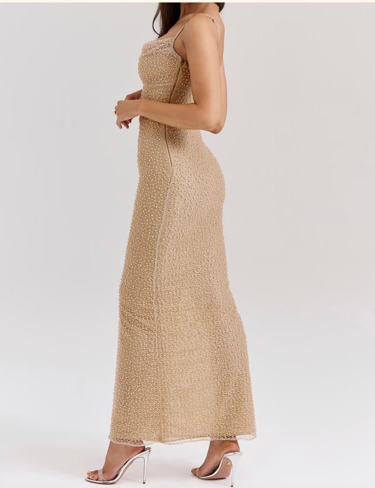 House of CB Calla Gold Maxi Dress - Image 2