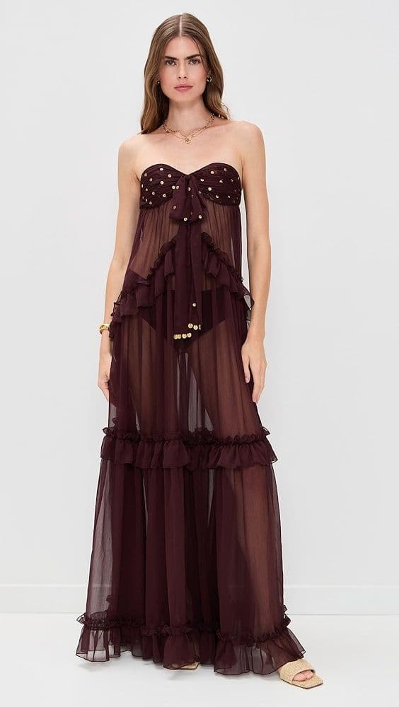 Siedres Sequin Long Purple Dress - Image 1