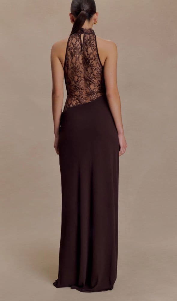 Meshki Lace Halter Maxi Dress - Image 2