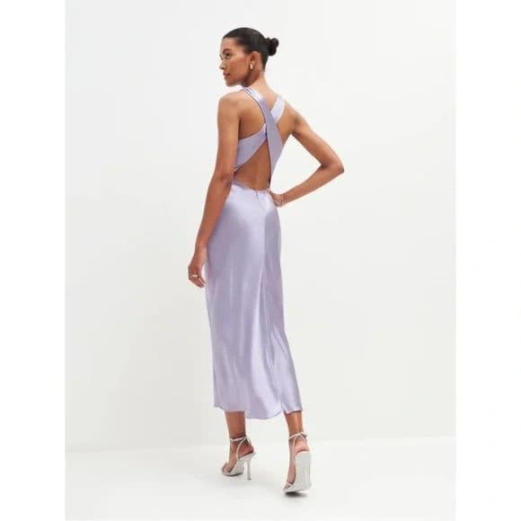 Reformation Casette Silk Maxi Dress — Aura (Lavender) - Image 3
