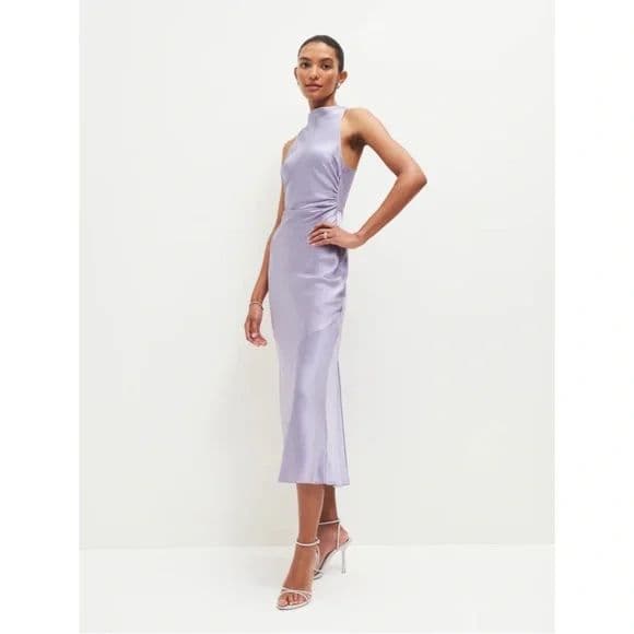 Reformation Casette Silk Maxi Dress — Aura (Lavender) - Image 2