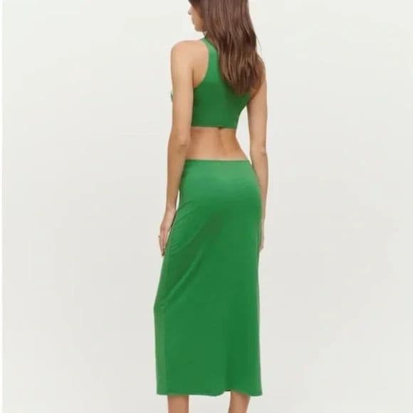 Reformation Crew Knit Dress — Kelly Green - Image 2