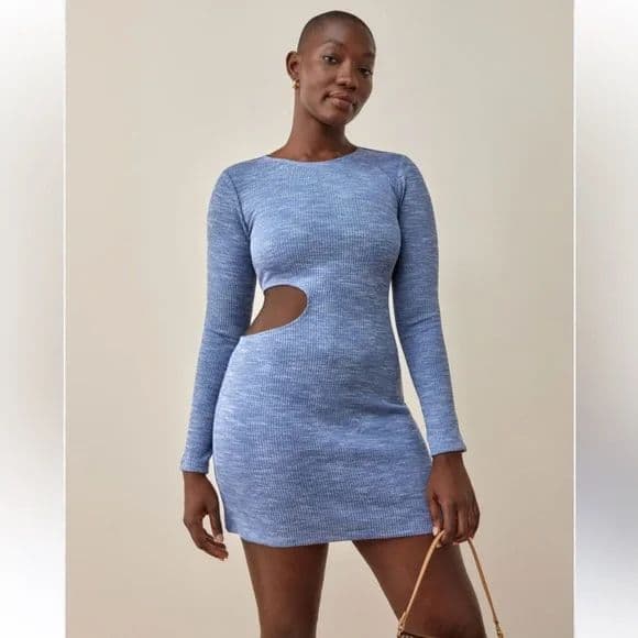 Reformation Tracey Knit Dress — Deep Sky Blue - Image 1