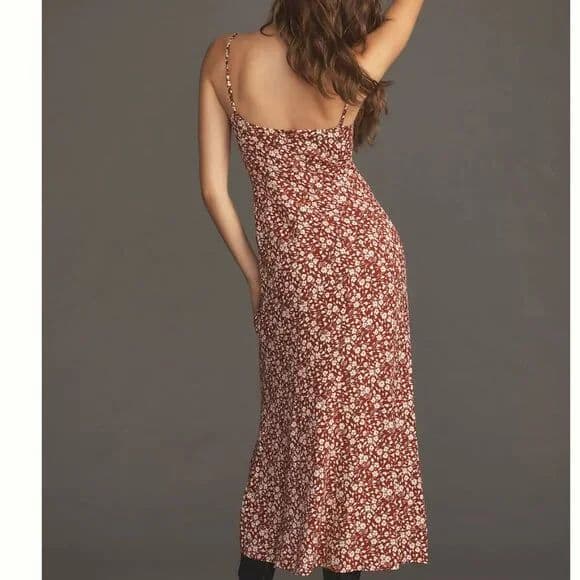 Reformation Liya Dress — Flower Girl (Red Floral) - Image 4
