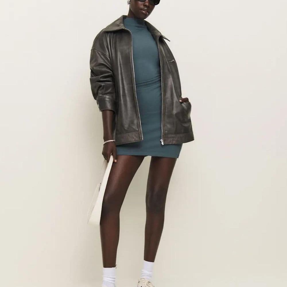 Reformation Alden Knit Dress — Slate - Image 3