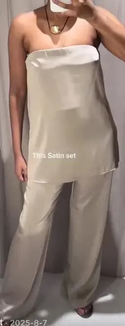 Zara Satin Pantsuit Set - Image 4