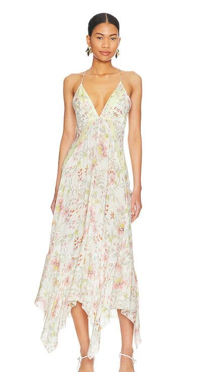 Free people There She Goes Printed Slip in Ivory - Image 1