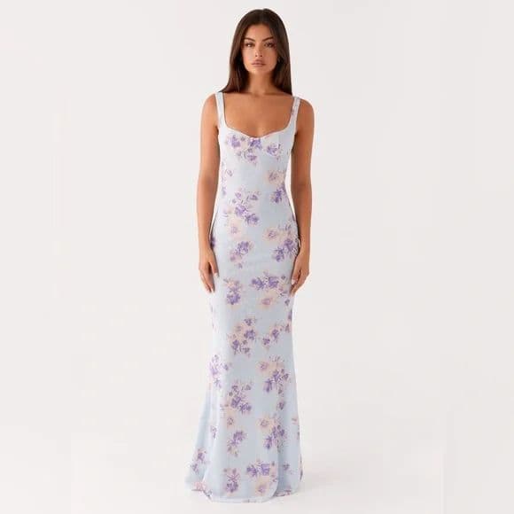 Peppermayo Charity Maxi Floral Blue Dress US 6 - Image 2